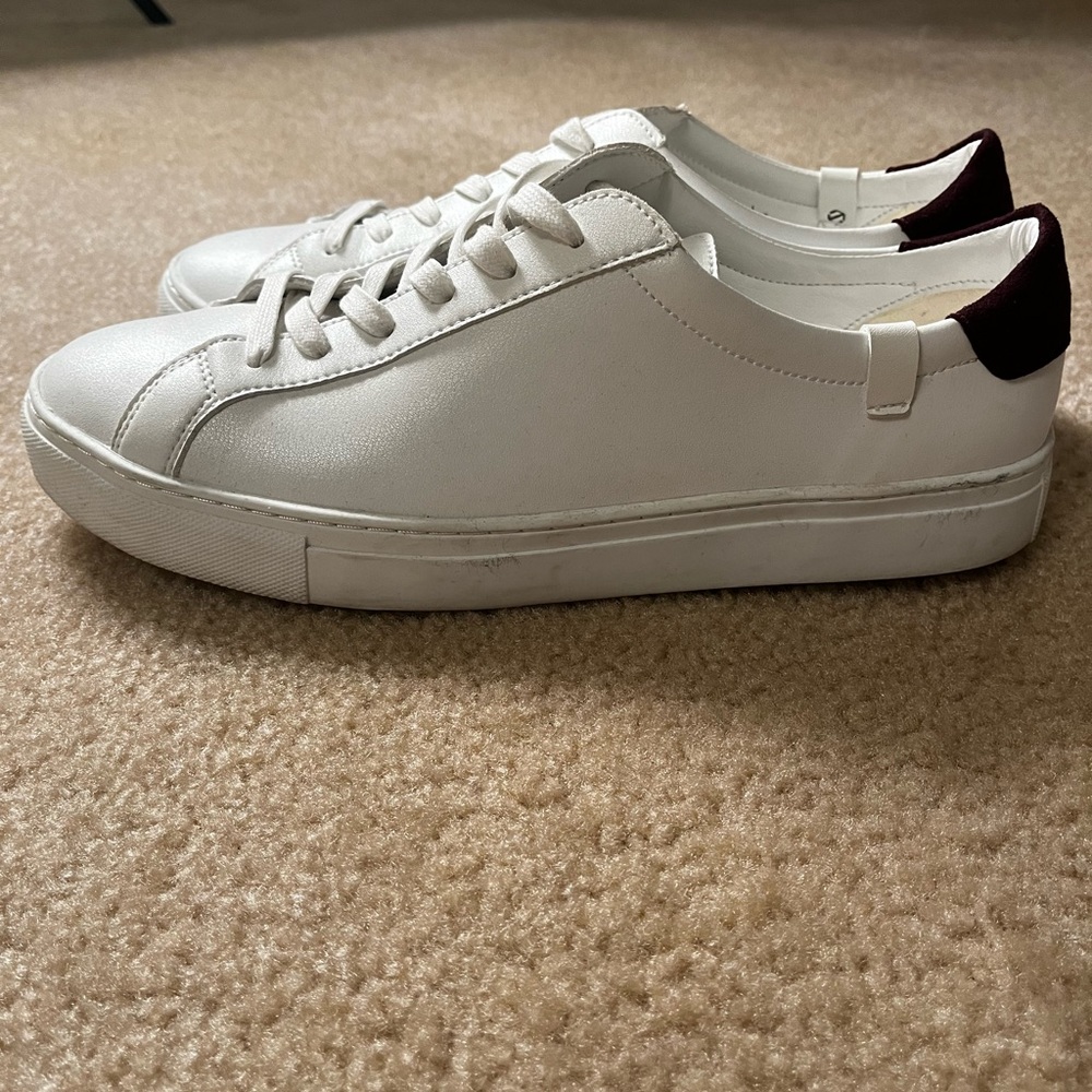 Men’s White/Maroon Sneaker— House of Future— Size 43 EU/10 US